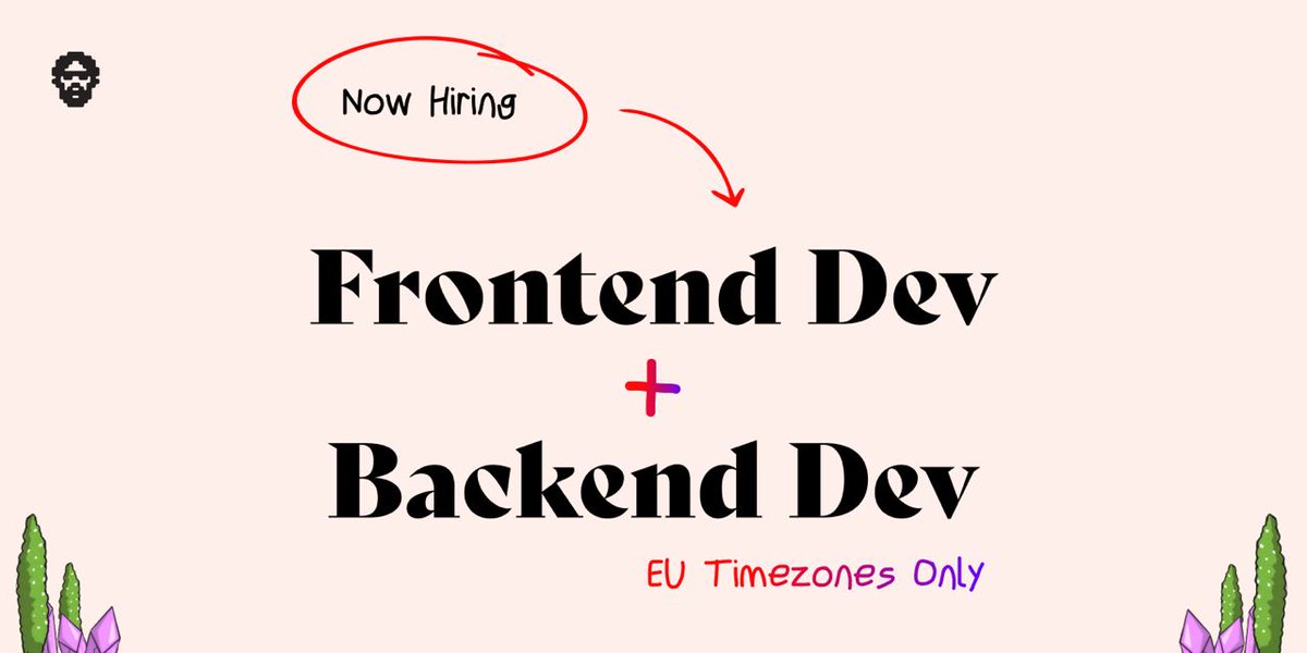 DeGods is looking to hire 2 {based} devs.

1 Frontend Developer
1 Backend Developer

Must be in the EU time zone.

Applications are open until next Friday.