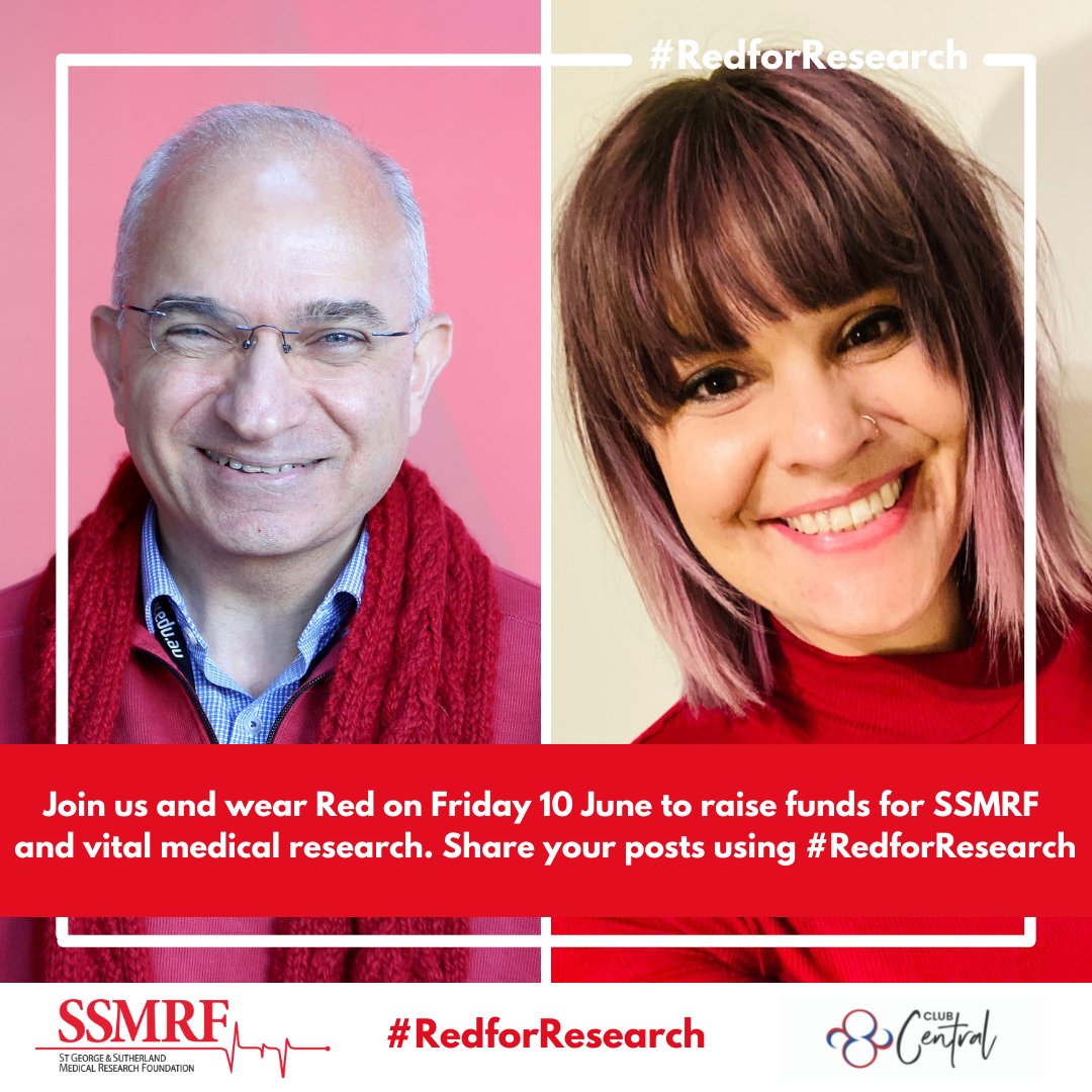 Join grant recipient, Professor <a href="/emadelomar/">Emad El-Omar</a>, Director, <a href="/MRC_microbiome/">Microbiome Research Centre</a>, and The MothersBabies Study Project Manager, @naomi__strout, and wear #RedforResearch on Friday 10 June and support future research. Find out more and donate online:
stgeorgemrf.com.au/wear-red-for-r…