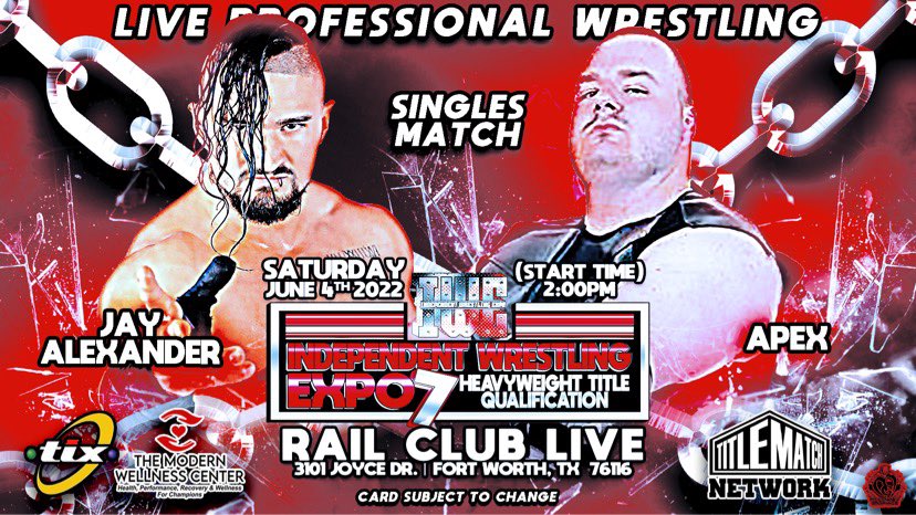 DamonSmith34's tweet photo. Two warriors face off in an epic showdown!!
The @jayalexanderpw Jay Alexander vs The Pinnacle Of War @TPOW_APEX 
Don't miss this one tomorrow with a 2pm bell time at the @IndyWrestleExpo 7 or stream the action on @TitleMatchWN https://t.co/1zaOdR596K