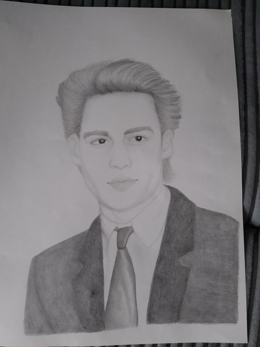 Proud of the fact #JohnnyDepp received the justice he truly deserved. It was well worth the wait for the results he received. As it's Johnny's birthday soon &amp; my birthday today, my daughter gifted me with more of her beautiful art of as young Johnny. I'm so proud.
