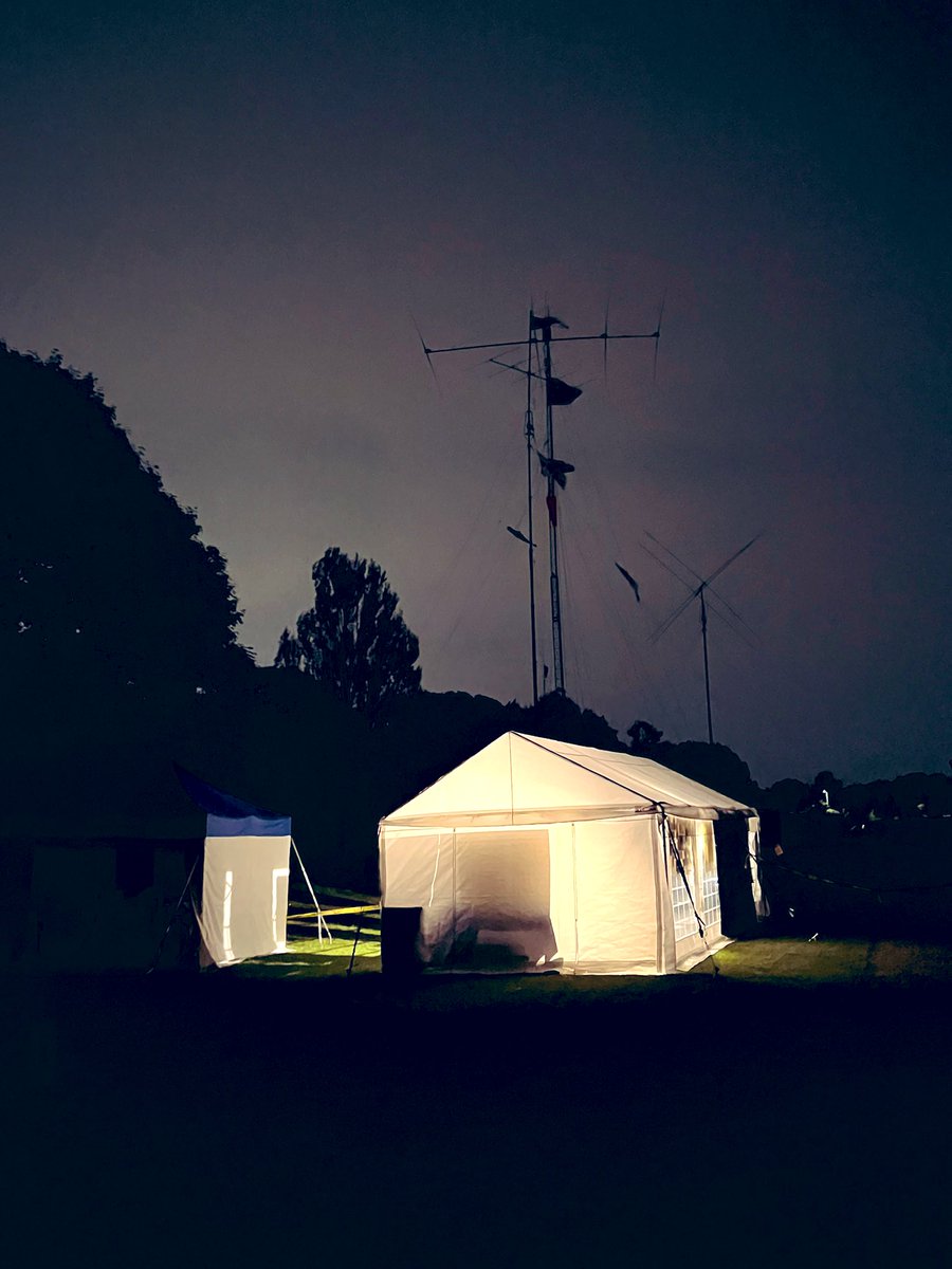 GB70_SES's tweet photo. The lights are still on at #GB70E, as our station team is working DX all through the night. #AmateurRadio #PlatinumJubilee https://t.co/xaUjIMeqvJ