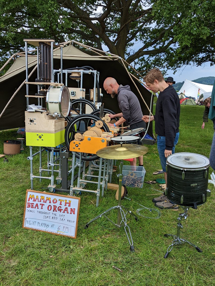 srgsrg's tweet photo. It's great to be back at #emfcamp. Thanks to the @emfcamp organizers and everyone who brought cool things to #emfcamp2022. I especially enjoyed Mammoth Beat Organ's demo and all the wonderfully geeky talks https://t.co/wXKT6KBajU