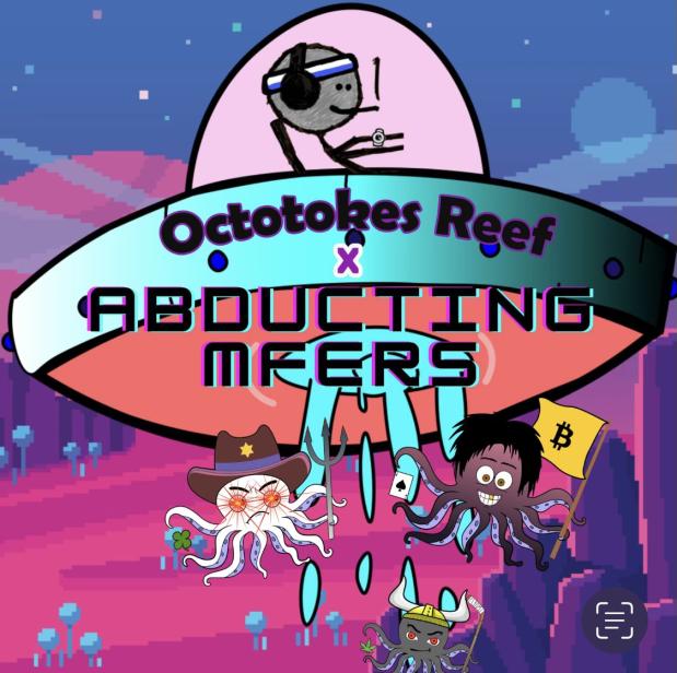 octotokes's tweet photo. We are in Twitter Spaces with other great projects celebrating @abductingmfers V2 mint.  Get in there and support all of the Communities. To celebrate we are giving away an Octotoke Reef NFT.

Like, RT and follow @octotokes and @abductingmfers 
https://t.co/VogxEWCHhx https://t.co/T3MipZbHdj