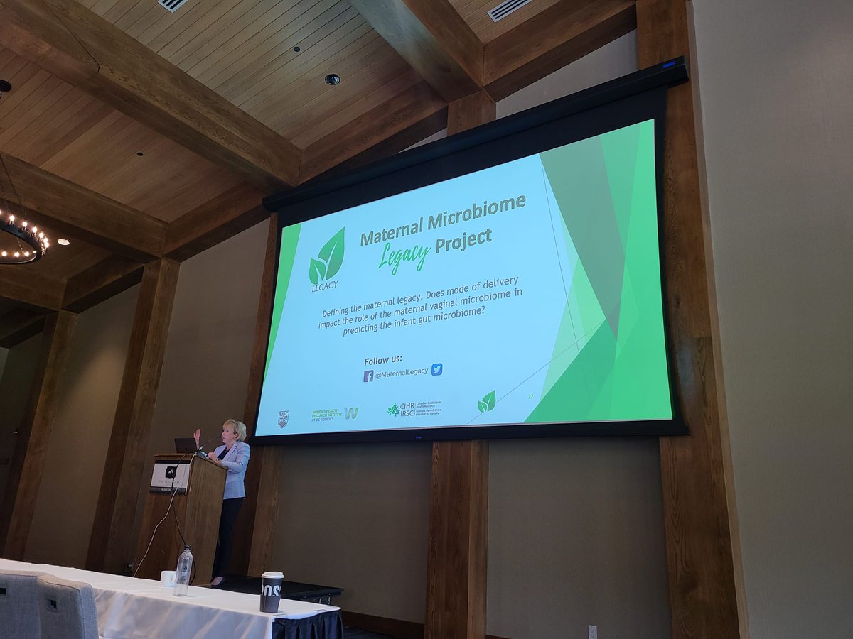 IMPACTT_Canada's tweet photo. Our third and final keynote talk is being given by @money2_dmoney on the vaginal microbiome in pregnancy, mode of delivery, and infant gut microbiomes @MaternalLegacy https://t.co/BeaxSnfXVL