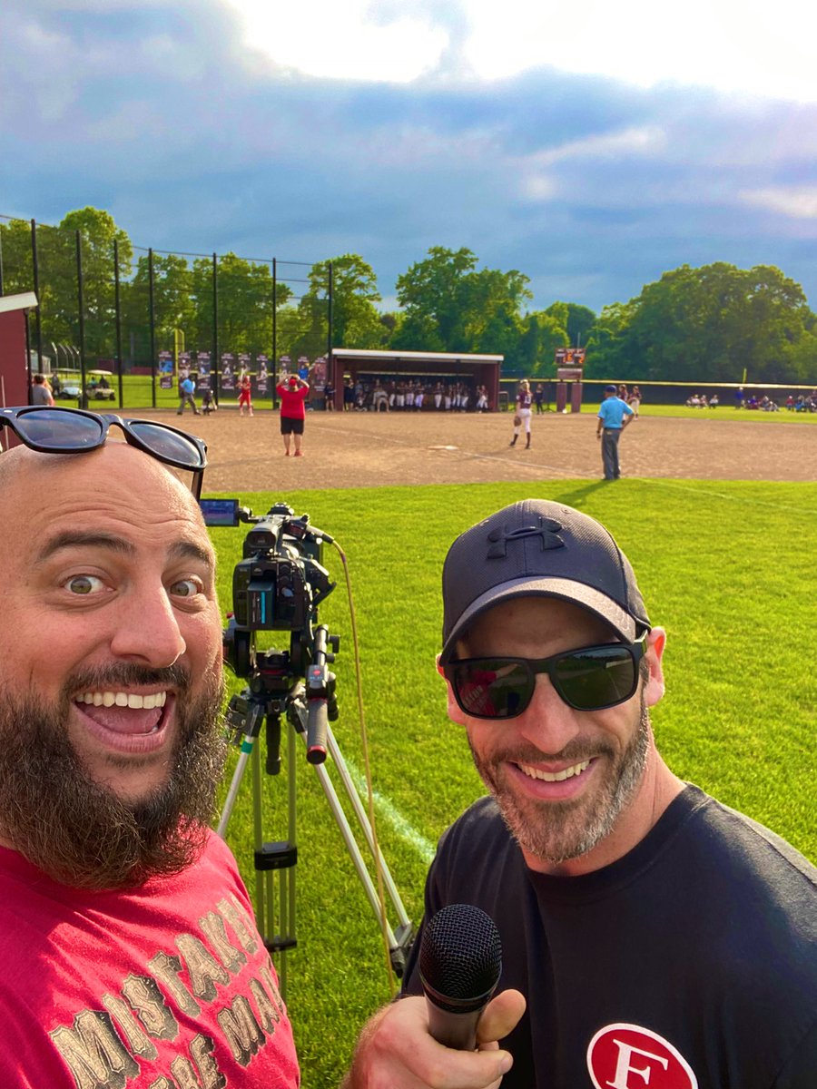 Double duty, camera & color commentator, With Josh. #softball #miaatournament