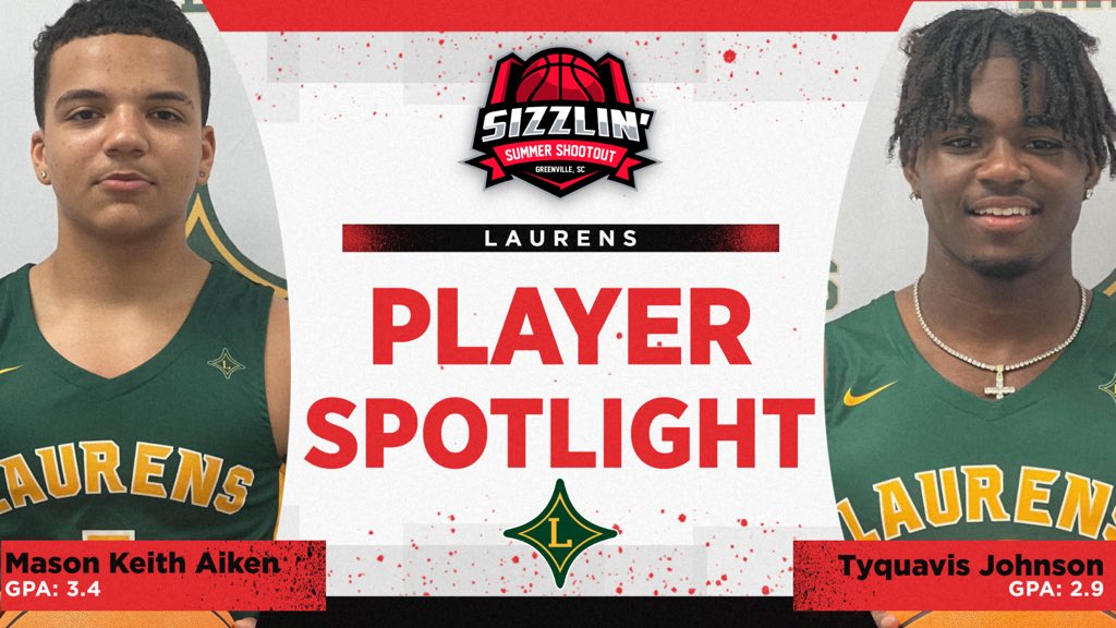 GVLHoopExposure's tweet photo. Player Spotlight

Sizzlin’ Summer Shootout
June 24th &amp; 25th

Mason Keith Aiken
5’10
165 lb
C/O 2024
GPA: 3.4 

Name: Tyquavis Johnson
Height: 5’10
Weight: 165
GPA: 2.9 https://t.co/JYMDPnbw0e