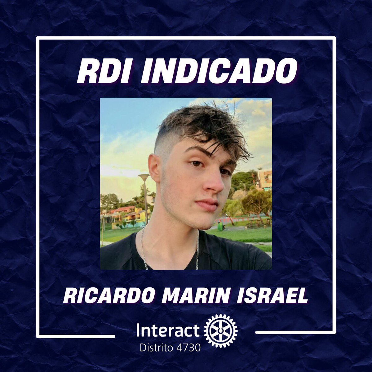 interact4730's tweet photo. Habemus o RDI indicado! 🎉
É com muita honra e alegria que apresentamos o nosso Representante Distrital de Interact para o Ano Rotário 2023-24: o companheiro Ricardo Marin Israel! https://t.co/wx0IevrQqQ
