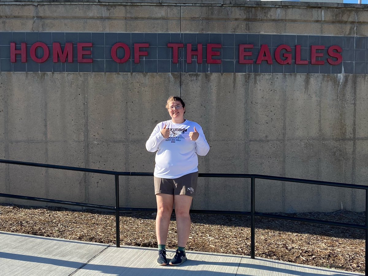 Hannah Beaucamp, our single thrower, ready for action!