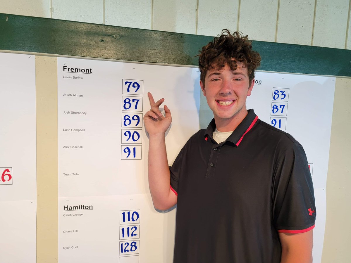 HometownMedia1's tweet photo. East Noble Golf Sectional 

1 Leo
2 Carroll 
3 East Noble 
Advance to Regional 
**********************
Fremont 5th
Angola 8th 

Fremonts Lukas Berlew was the only Steuben County golfer to move on to Regional after shooting a 79. https://t.co/z8ca9Ieskd