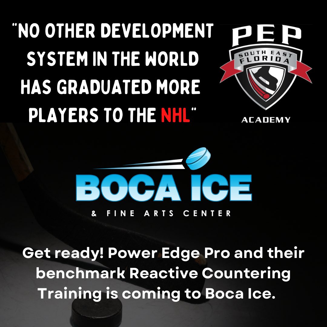 ice_boca's tweet photo. The most elite NHL hockey training system is coming to Boca Ice. We are excited to welcome @PEPHockey to our state-of-the-art facility to train the next generation of hockey greats. Please send inquiries to info@bocaice.com https://t.co/BRJepeKeCY