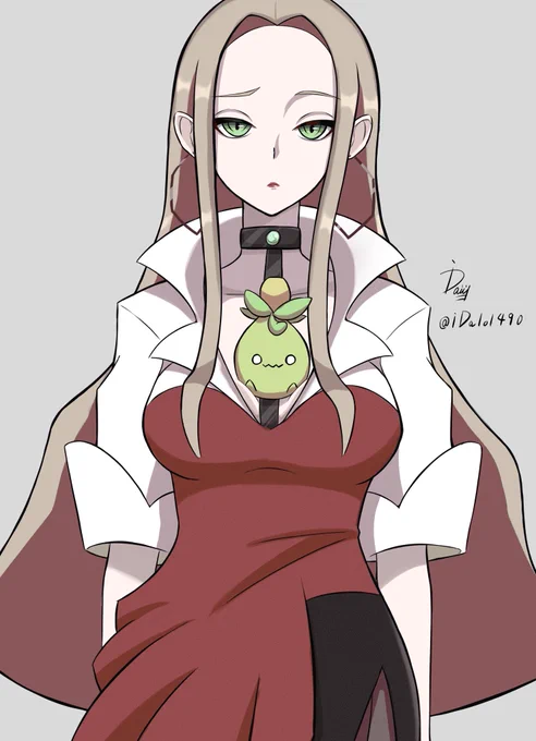 困惑オリーヴさんと満足げなミニーブ
#ポケモンSV 