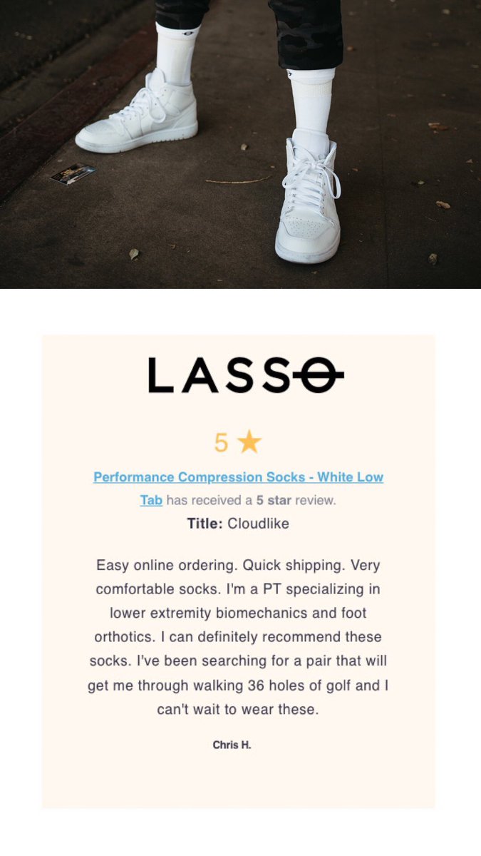 lassogear's tweet photo. From physical activity to physical therapy, our gear is unmatched. Itโs no wonder medical professionals are always raving about us!
And wearing our socksโฆ
#LassoUp #WeLiveForThis #StayMoving https://t.co/Eg8keTqgHG