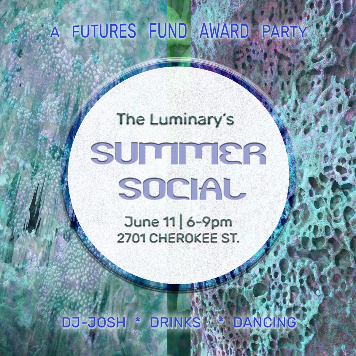 theluminaryarts's tweet photo. Come one come all! 🪩🎉 Join us for a big reveal of our Futures Funds Awardees, learn more about their projects, and then celebrate with us after with beverages, snacks, and beats by DJ Josh. https://t.co/GkmrzydWun