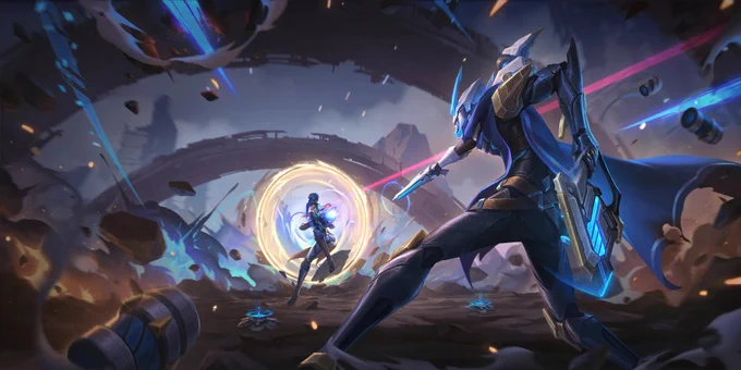 Its probably a coincidence but its kinda interesting that LoR and WR both have these Pulsefire promo arts where the perspectives are almost the same, like some coming out of a portal shooting at someone in a stance 
