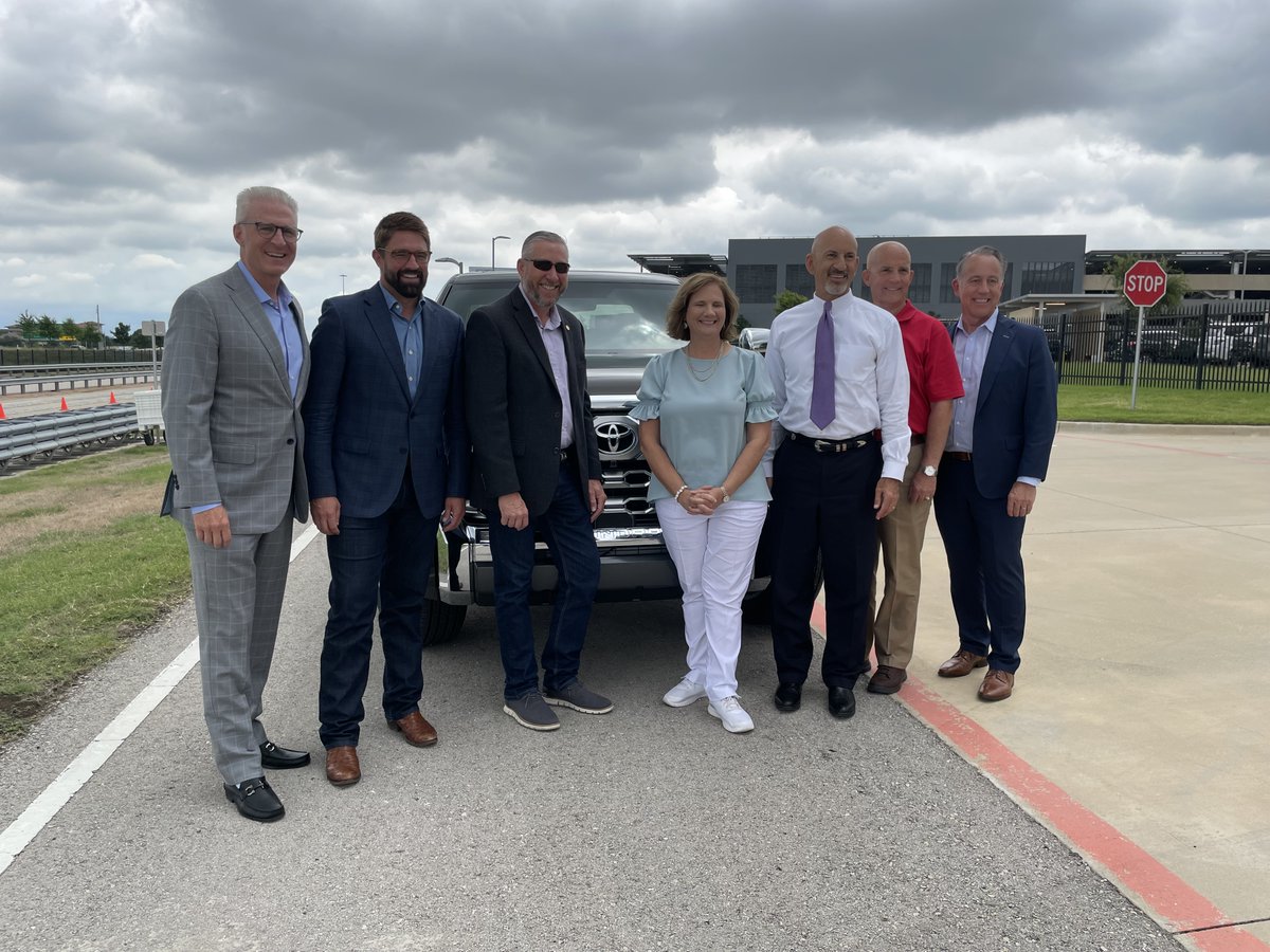 ToyotaPolicy's tweet photo. Great having a group of TX state legislators out at Toyota HQ today to drive some of our latest vehicles, including the all new Tundra, which is built right here in Texas at our San Antonio plant! Thanks for visiting and learning more about Toyota’s portfolio approach in the U.S. https://t.co/mUx45k65xh