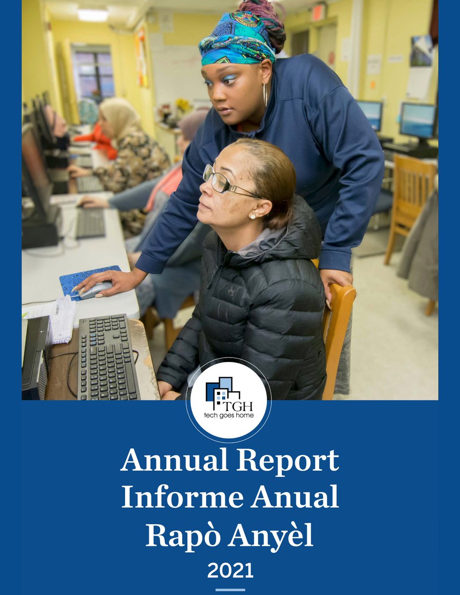 TechGoesHome's tweet photo. ICYMI: Tech Goes Home recently published our 2021 Annual Report in three languages! Read about all that the TGH community achieved together last year - now in English, Spanish, and Haitian Creole! https://t.co/CVarJHNWFz
#DigitalEquity #DigitalDivide #DigitalInclusion https://t.co/2lgWMMjUVp