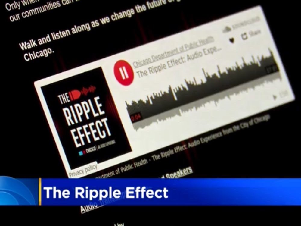 LaurenVictory's tweet photo. HIGHLIGHTING not HIDING from our #gunviolence problem. Keep your eyes peeled for new signs & footprints on #LakefrontPath. The Ripple Effect campaign by @ChiCommSafety includes audio & visual elements of struggles faced & solutions at play in #Chicago when it comes to shootings. https://t.co/I26i6Ei5yI