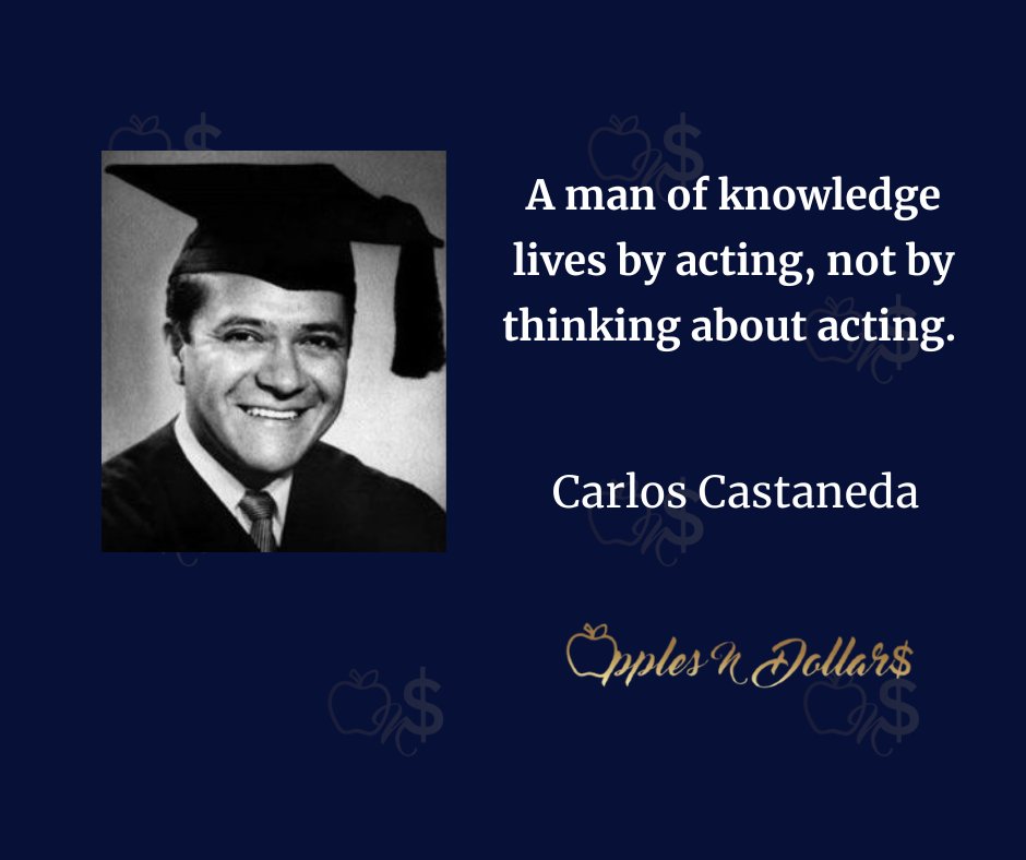 applesndollars's tweet photo. A man of knowledge lives by acting, not by thinking about acting. - Carlos Castaneda
Follow Apples N Dollars for exciting content!
#dailymotivation
#inspiration
#motivation
#applesndollars
#applesndollarsdailymotivation
#carloscastaneda
#knowledge
#thinking
#manofknowledge https://t.co/Ypi9rht4GC