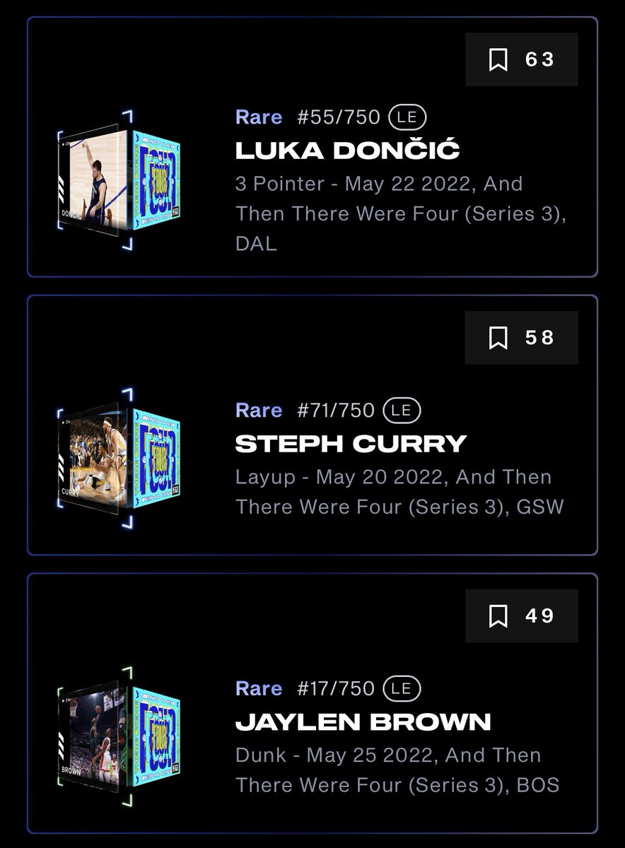 E_Mon94's tweet photo. First ever Rare set completed ☑️ Double digit serials only 🤩 #ATTW4 #NBATopShotThis @nbatopshot https://t.co/RDsKV2YGv2