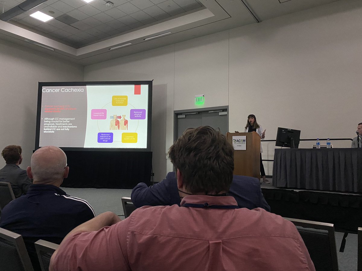 Eleanor Schrems (@eleanor_schrems) on Twitter photo great presentation by <a href="/Franmorena98/">Fran</a> at #ACSM2022! 
“Biological Sex Comparison of Muscle Contractile Function in the Onset of Colorectal Cancer Induced Cachexia” great presentation by <a href="/Franmorena98/">Fran</a> at #ACSM2022! 
“Biological Sex Comparison of Muscle Contractile Function in the Onset of Colorectal Cancer Induced Cachexia”