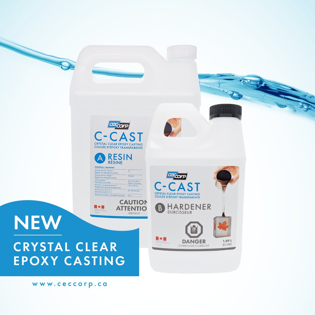 NEW! C-CAST Epoxy Casting Resin is available now! 
✨ ceccorp.ca/products/c-cast

#MadeinCanada #epoxyart #rivertableepoxy #epoxycasting #resincasting #ceccorp