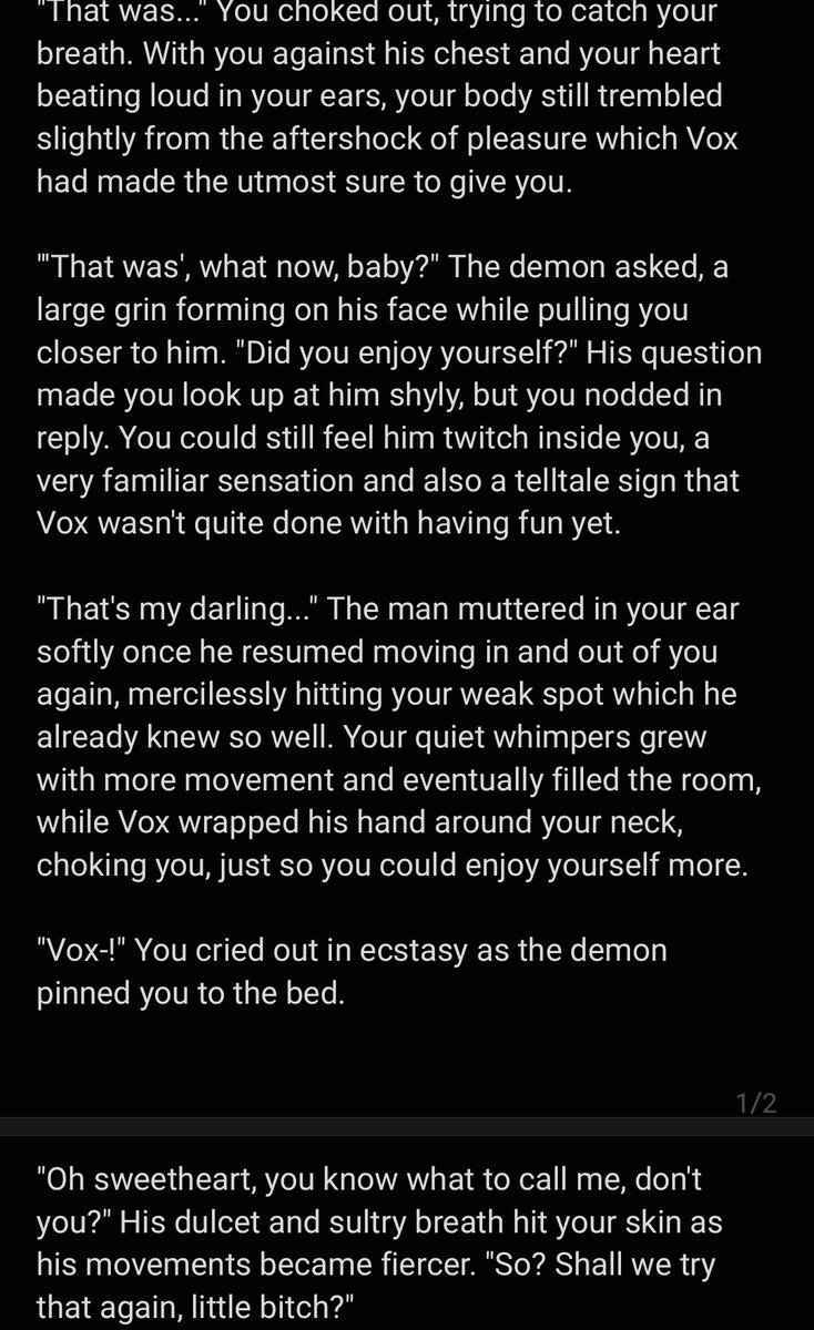it_do_be_ket's tweet photo. Vox RP scenario pt 10 #VoxAkuma #VoxScenarios #voxrpideas #NSFW #VoxASMR #akumasutra #KinDrenched https://t.co/xt0Lsu2wH5