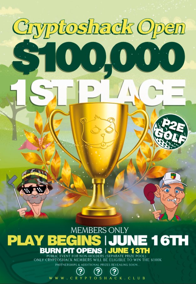 The Largest P2E Golf Purse Ever Is Coming To The <a href="/cryptoshackclub/">Cryptoshack Club</a> 👀

Stay tuned for more details...