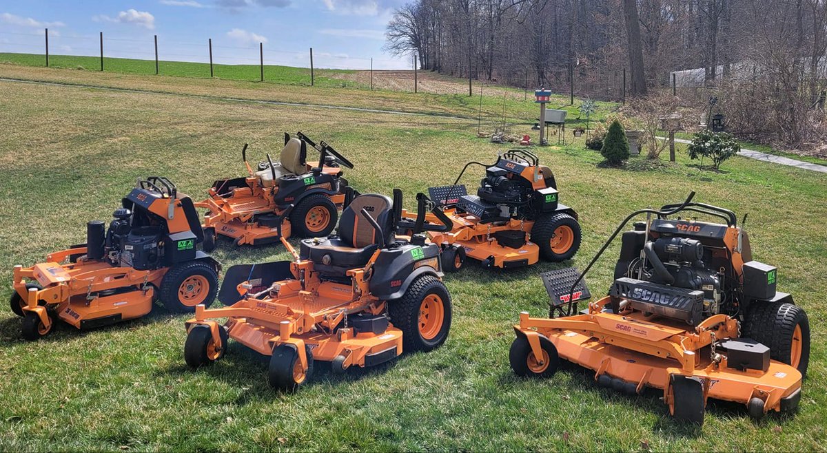 ScagPower's tweet photo. What's not to love about a fleet of Scag Cat's Eye Gold?π₯
Thanks for the continued business N & A Lawn Care (FB)
#FleetFriday #Scag #ScagPowerEquipment #ScagMowers #SimplytheBest #TheScagDifference #LawnCare #ScagNation https://t.co/WBbY9rGYdN