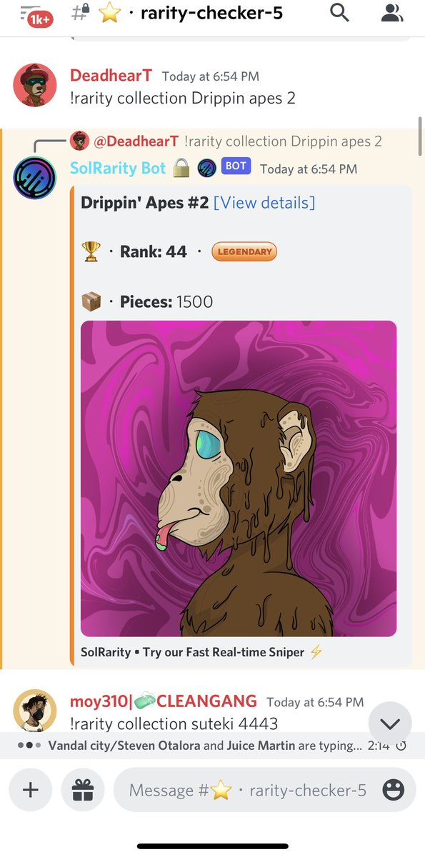 damanmyman's tweet photo. Swept a legendary @DrippinApes #NFT right on time👀

Price is moving!! GO GET YOU ONE QUICK! 👇🏻👇🏻👇🏻

https://t.co/2iQgq9wh4L

#NFTs #NFTCommunity #NFTProject #OkayBears #OkayCubs #NFTartist #SolanaSummer #Solana #SolanaNFT #SolanaNFTs https://t.co/HrylExHnYR