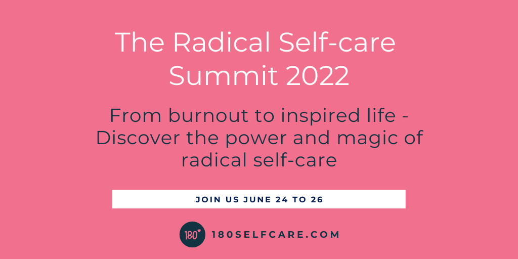 Registration is open for the first-ever Radical Self-care Summit! Go from burnout to inspired life–not just on 'self-care day' but every day– through the power and magic of radical self-care. We kick off 24 June! #180selfcare #selfcare

Learn more here >> 180selfcare.com/radical-self-c…