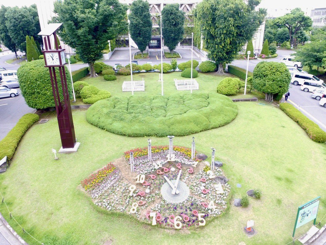 埼玉県庁東門のシンボル「 #花時計 」が彩り豊かにリニューアル