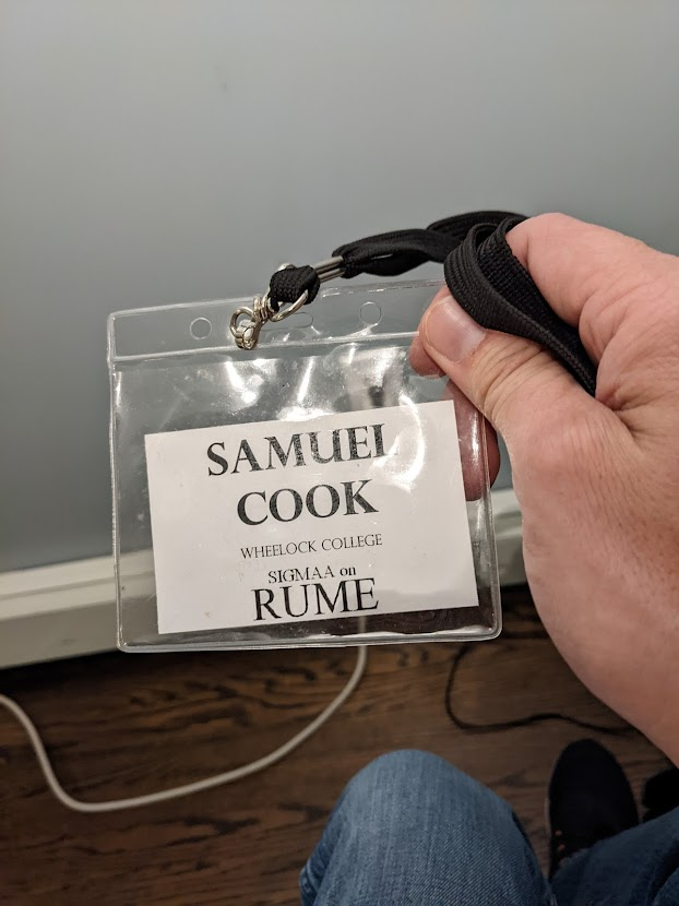 StatsSam's tweet photo. Found my first #RUME conference badge. I will return the lanyard to the stock. https://t.co/Yv7w822H1t