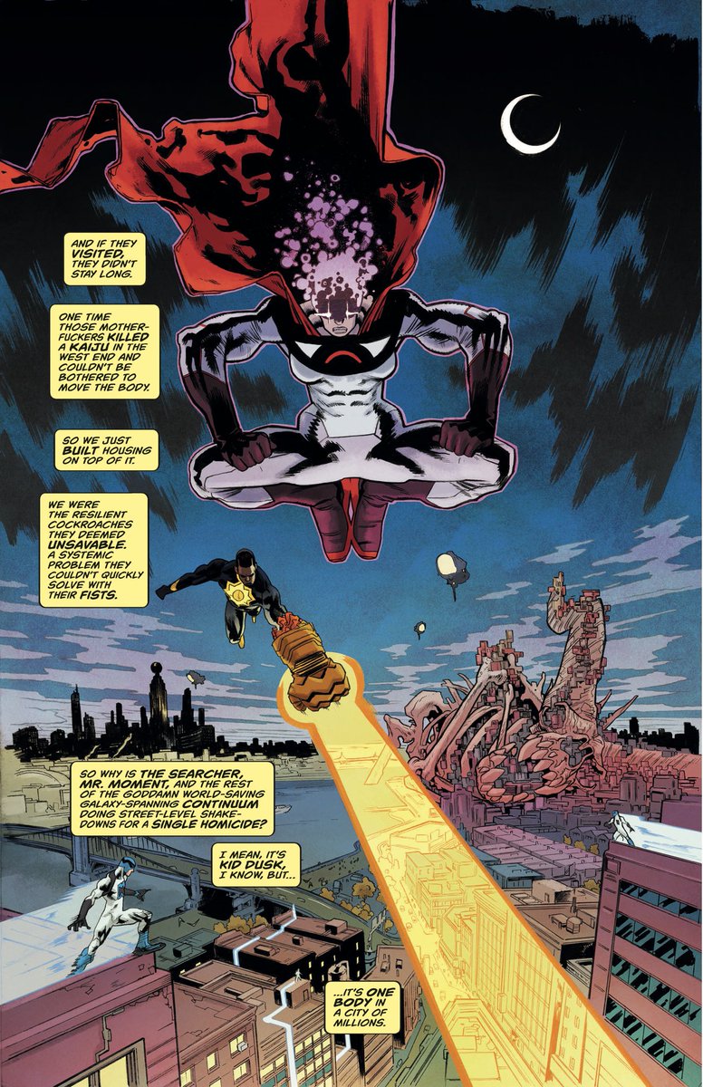 Sooooo… on Wednesday, August 24th my first creator-owned comic — MINOR THREATS — drops. Here are the two pages that ran in this month’s <a href="/PREVIEWSworld/">PREVIEWSworld</a>: