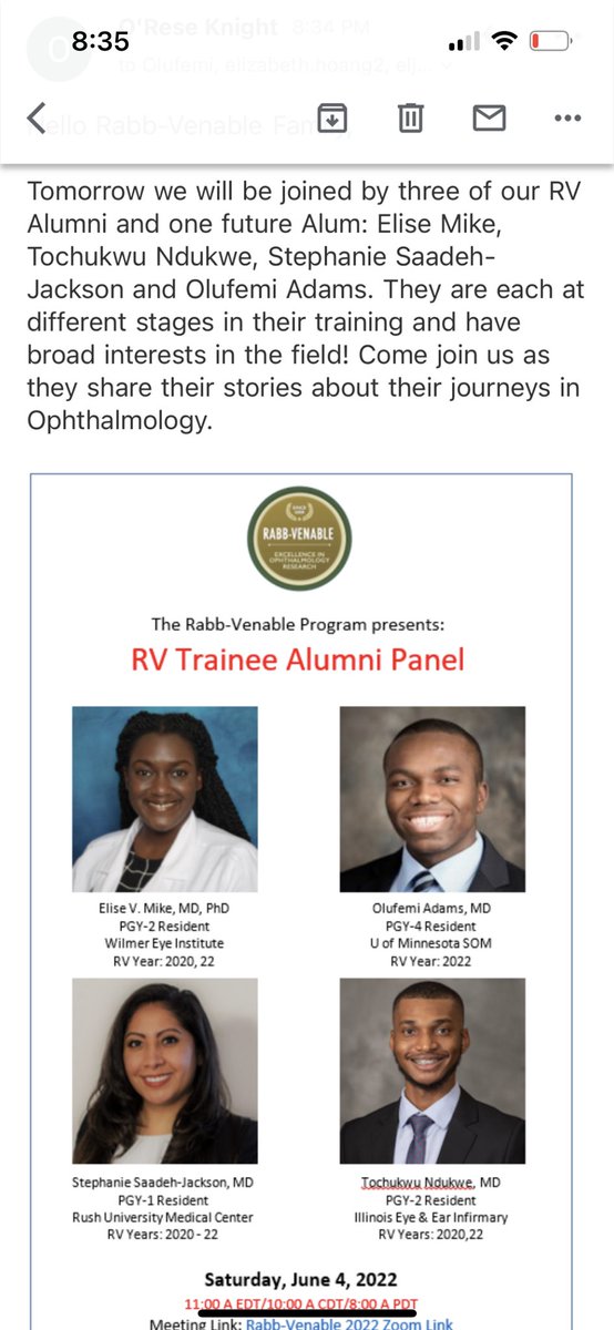 eyeballsurgeon's tweet photo. Not sure I’ve mentioned recently how proud I am of my mentee @SaadehJacksonMD!! Represent girl!!! ❤️❤️
#rabbvenable #nma @rabbven #medtwitter #urimtwitter https://t.co/LAu3xxQy72
