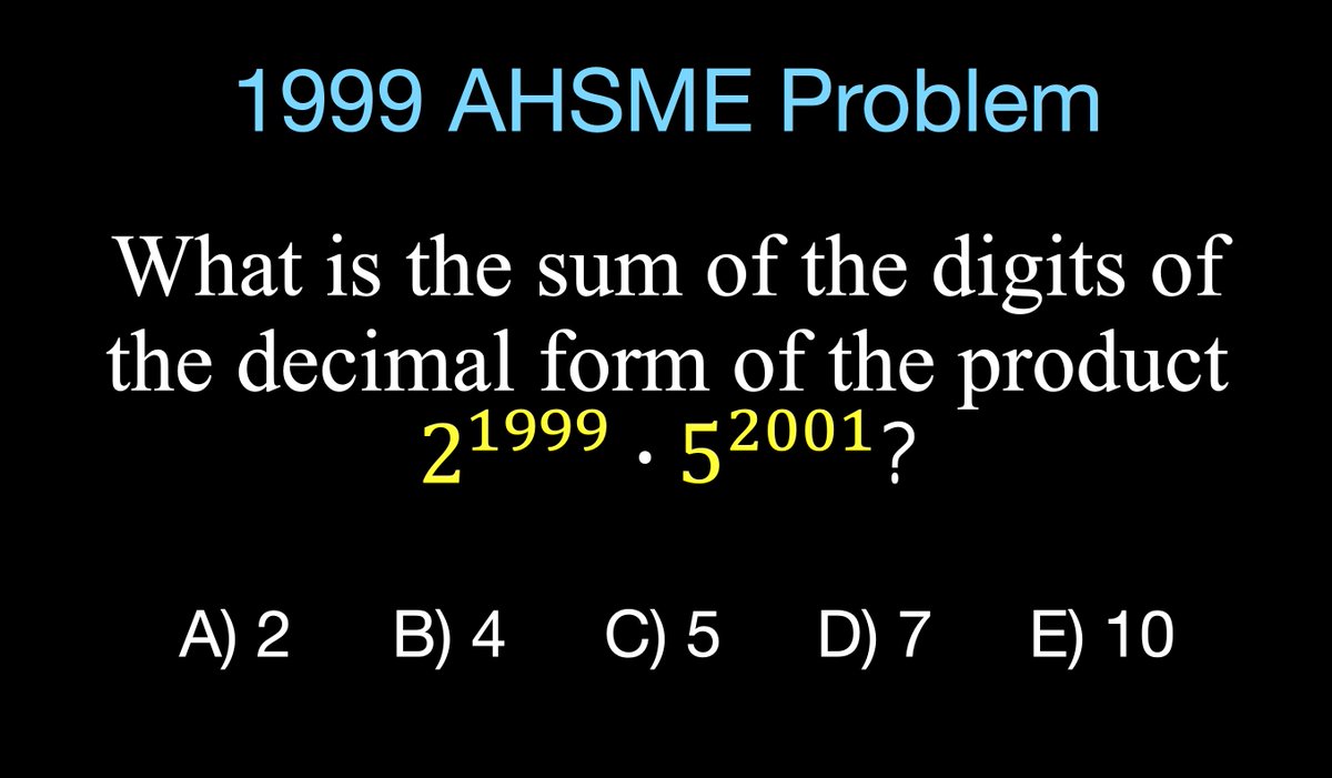 math_avenue's tweet photo. Here is our daily math problem for today. This is from the 1999 American High School Math Examinations
#lawsofExponents #Algebra #Mathematics #olympiadpreparation
https://t.co/LGwEahhlCm https://t.co/CL23mAkU4f