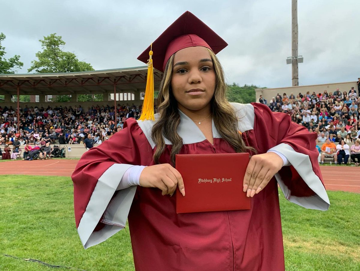 FitchburgPS's tweet photo. Congratulations Class of 2022. Those diplomas hold great value. Be proud forever. Red Raiders for life. ❤️❤️❤️❤️ https://t.co/Pb4HfLxJOb