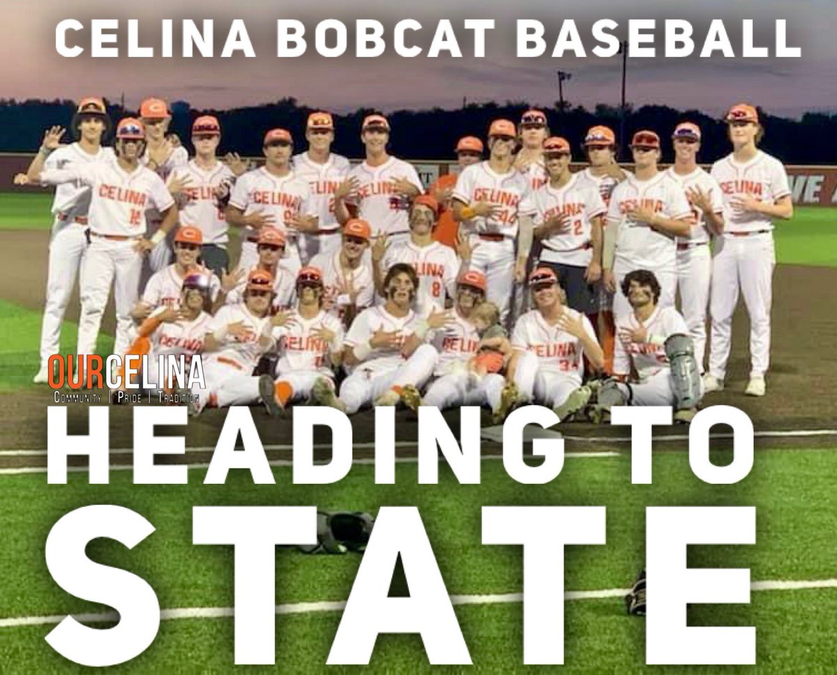 OurCelina's tweet photo. Our @CBobcatBaseball  is heading to STATE!  See you in Austin, Boys!  @TMcC27 @CHSbobcats @TMag29 https://t.co/8LUPRmbr8L