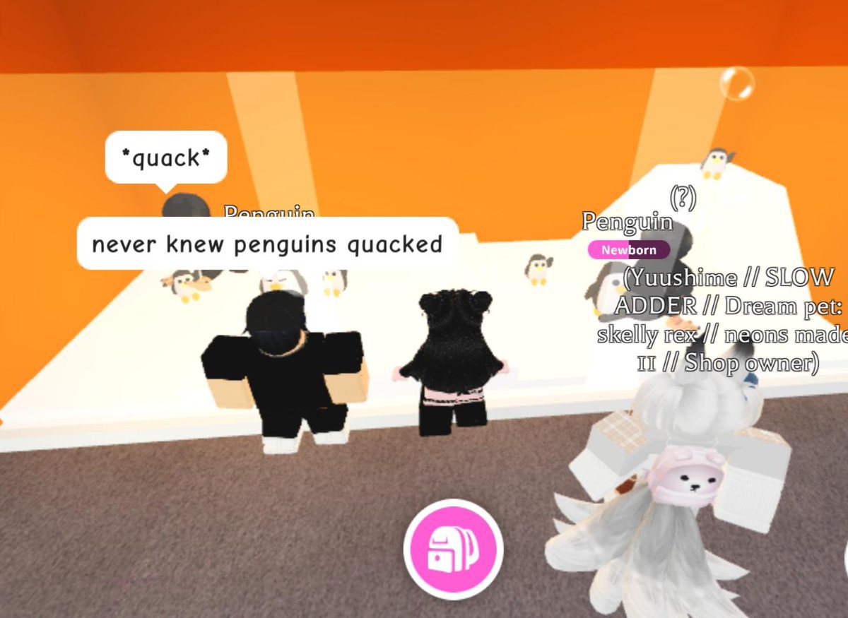 Back when I came across a "zoo" in Adopt Me 💀🐧🧊❄️Such a fun idea!
#adoptme #roleplaying #roblox #adoptmepets #penguin #funny #cute #friendgroup #teamup #idea #zoo #fun #throwback #playing #teameffort #adoptmegame