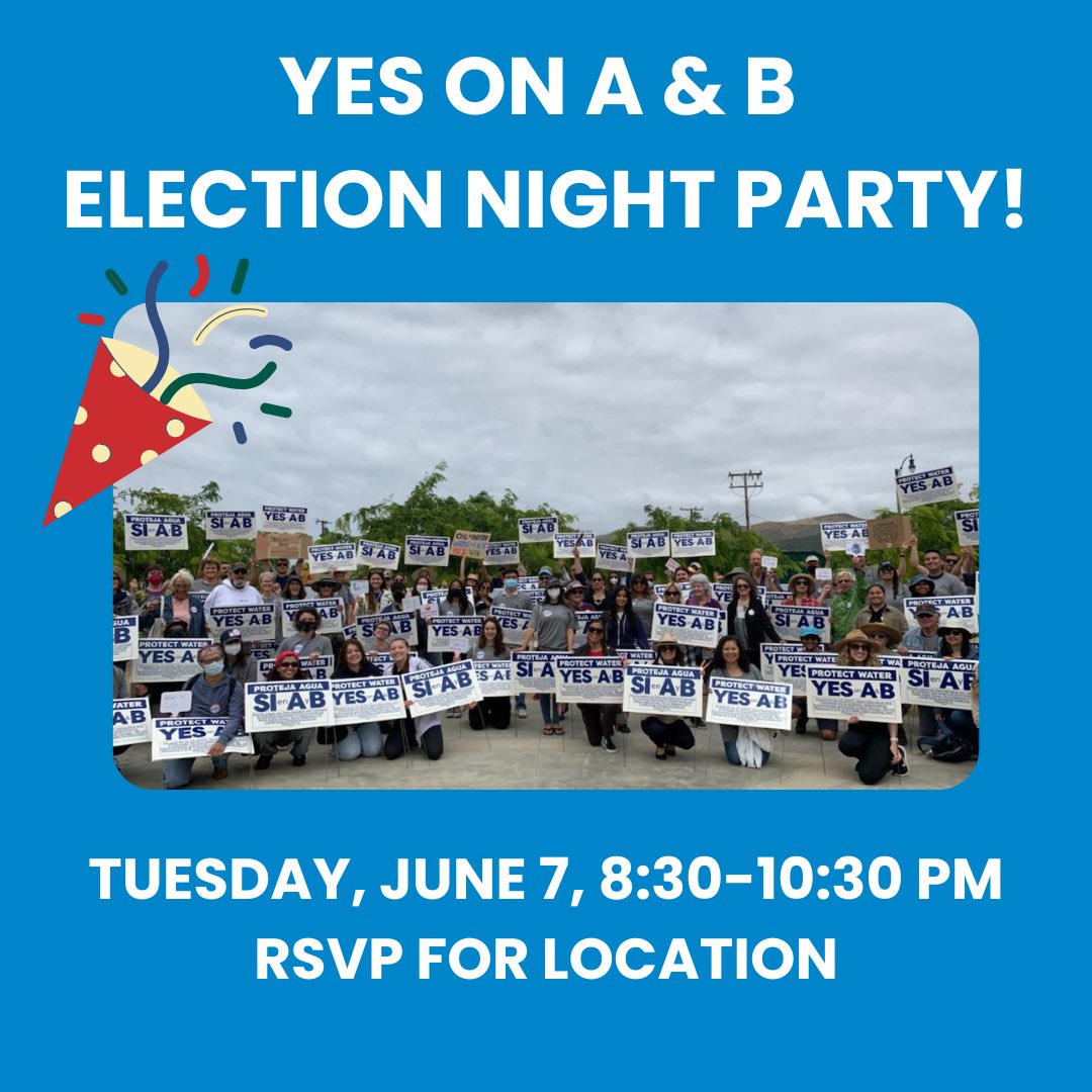 VCSAFE's tweet image. 🎉 Join us on election night to celebrate all the hard work we have put in to win a YES vote on Measures A &amp;amp; B!

Canvass with us: vcsafe.org/canvassing
Party RSVP link: mobilize.us/fww/event/4652…

#yesonaanb #VenturaCounty