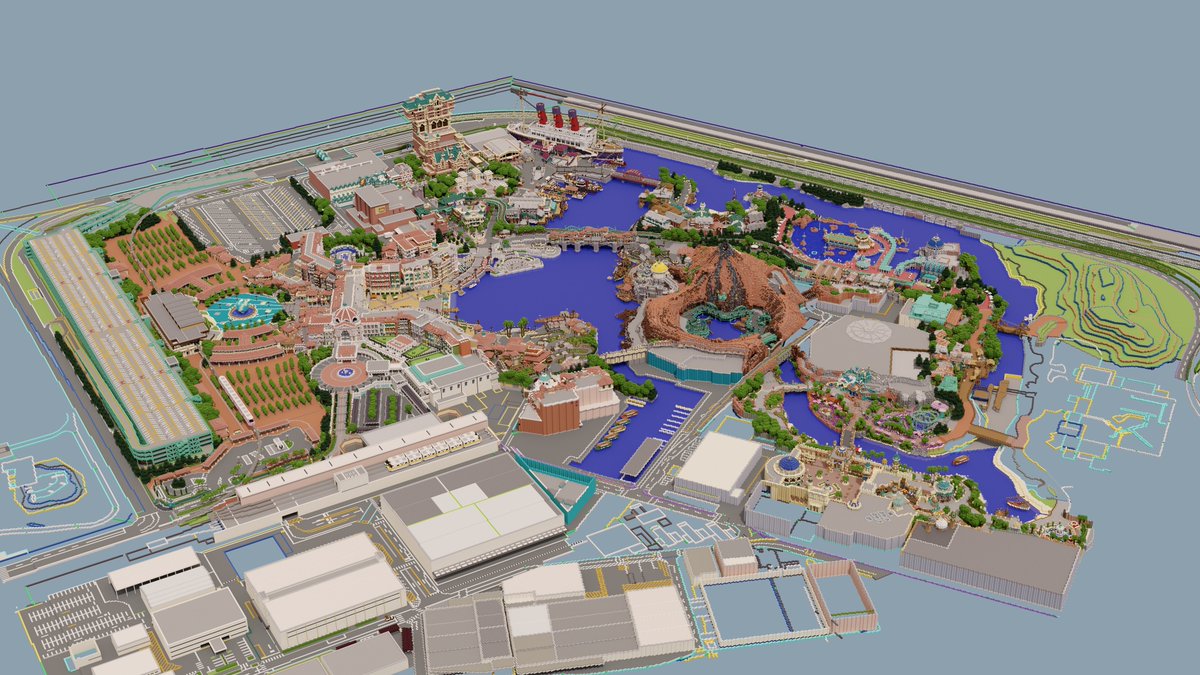 Tds再現 エクシタンテサーバー マイクラで作ったディズニーシーの全体像 Minecraft マイクラ ディズニーシー T Co Unnj7dff0g Twitter