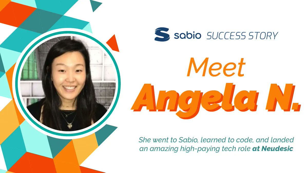 WeSabio's tweet photo. Angela is now at Neudesic after attending the Sabio Coding Bootcamp 🥳🎉
Learn how you can break into tech, too!➡️ https://t.co/wvCoQSNxZk
#techjobs #developerlife #softwaredev #codetour #codinglife #codingisfun #coderlife #techwomen #stemwomen #womenintech #womeninstem https://t.co/wJP83ByZew