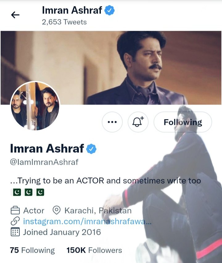 tribe_devir's tweet photo. @IamImranAshraf 
Congrats Imran Sir for 150K twitter family..
Many more to come..🙌❤️
#imranashraf
#chaudhryandsons
#badzaat https://t.co/IVnhrMgj60