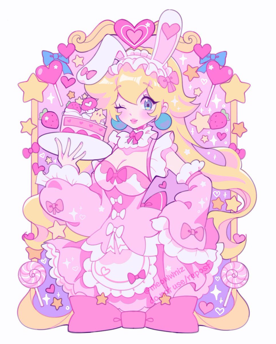 meowwniz's tweet photo. just a bunny maid peach⭐️ https://t.co/xCrUQ733EG
