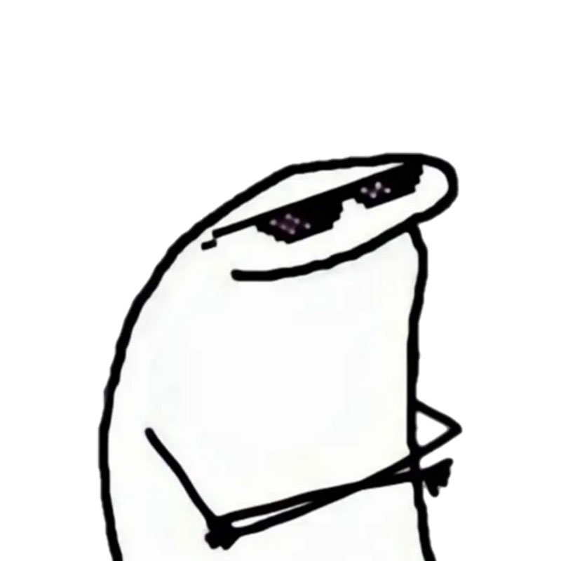 Black and White Flork Meme Friend