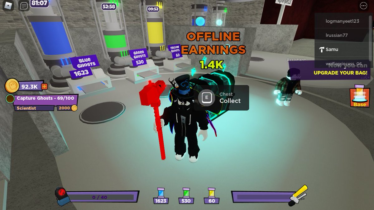 Samu42_Dev's tweet photo. New feature added, offline earnings. Its there something better than progressing when away? #RobloxDev #RobloxDevs #RobloxGameFeature https://t.co/uvZY6suBN7