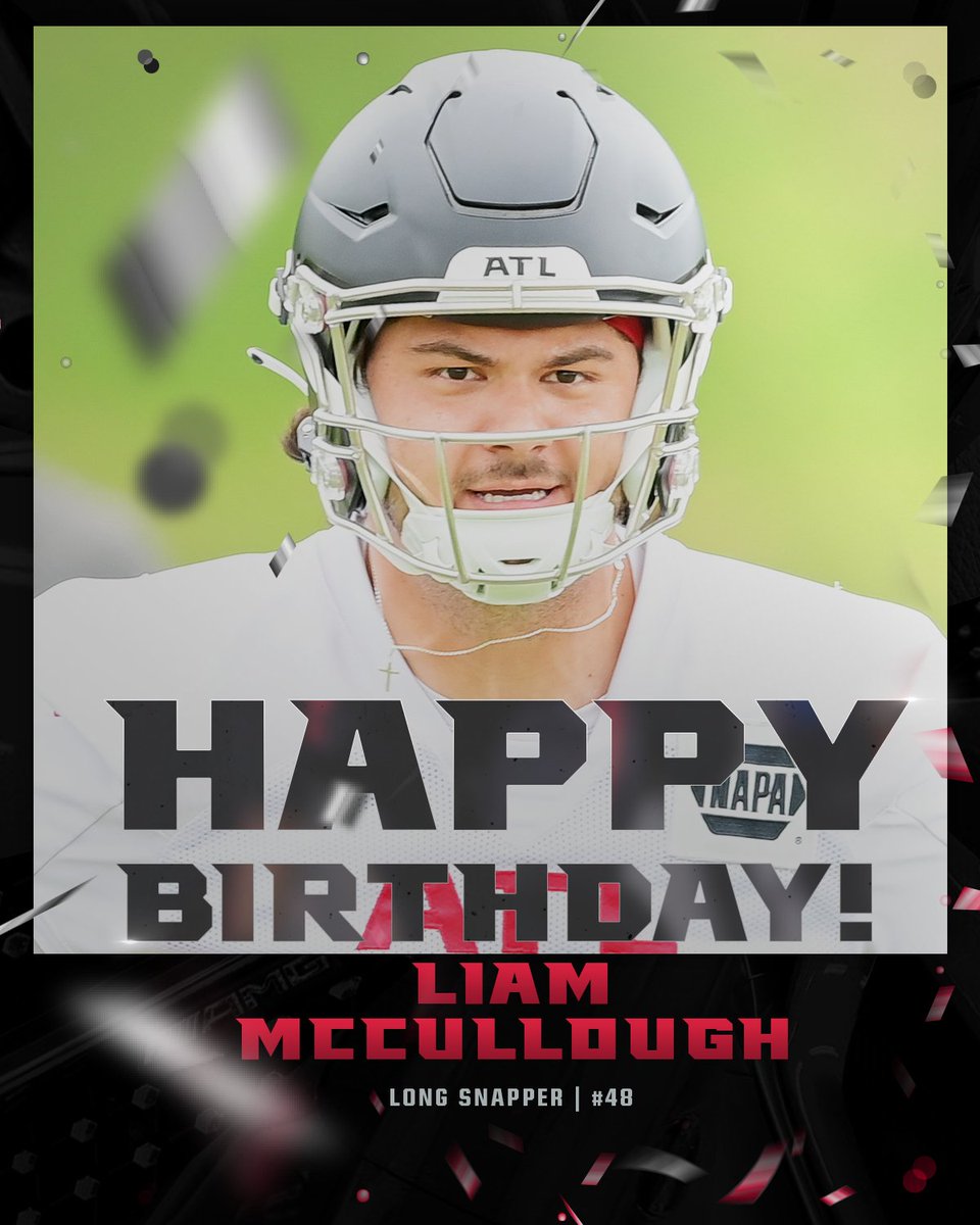 AtlantaFalcons's tweet photo. RT to help us wish LS @LiamMcCullough2 a happy birthday! 🎉 https://t.co/KhWJhMLf5e