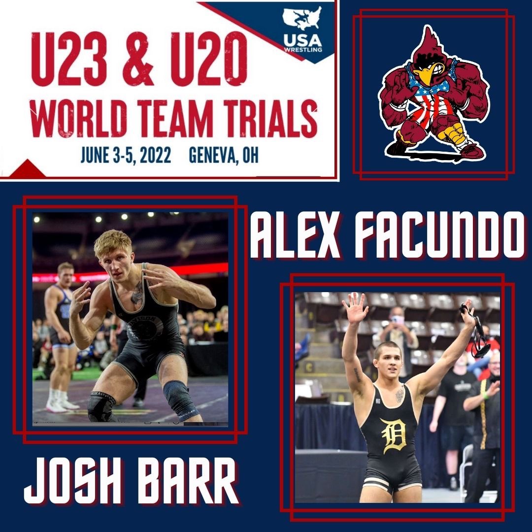 DHWrestling6's tweet photo. Davison’s own Josh Barr and Alex Facundo will both be wrestling this weekend for the chance to represent the United States at the 2022 UWW World Championships. Cheer em on, cheer em on! https://t.co/Er5PgkJ0f5