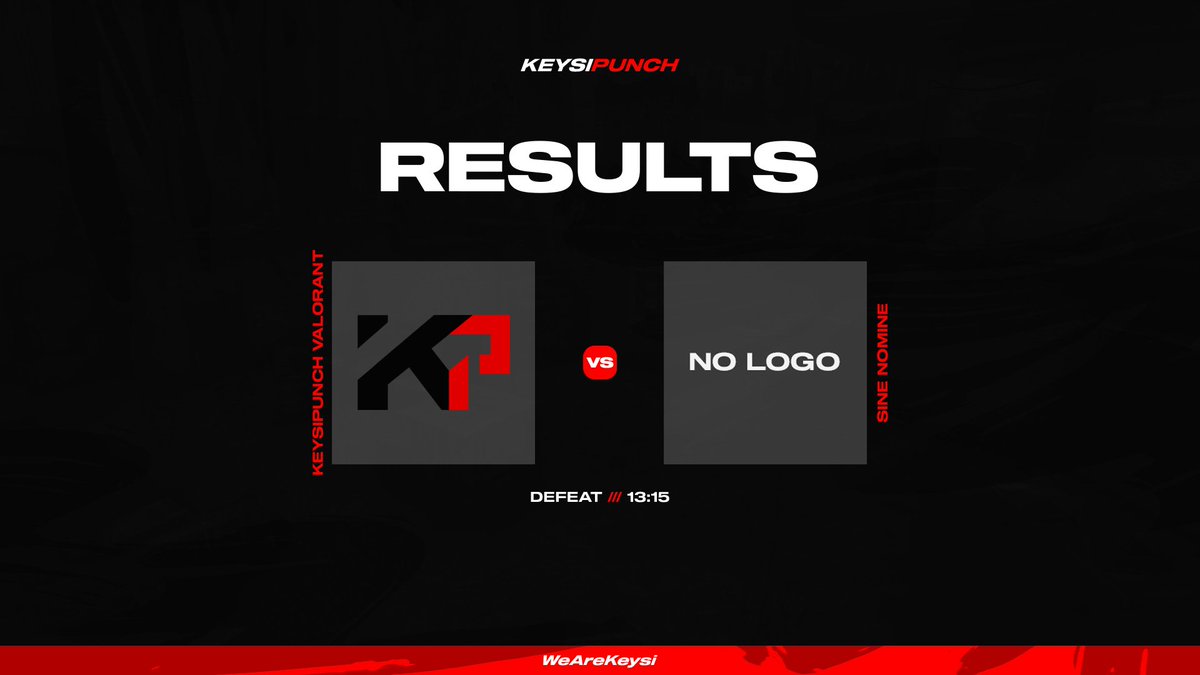KeysiPunch's tweet photo. Results from yesterday:

#VALORANT

KeysiPunch 13:15 SINE NOMINE

@enewgamingpl 
@sajdencs https://t.co/uKqbG8XnJm