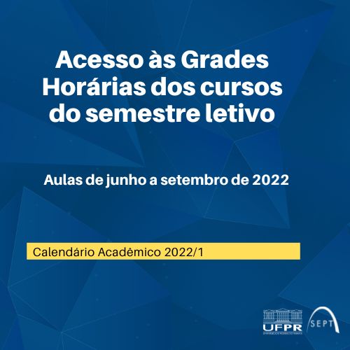 ufprsept's tweet photo. Dia 6 de junho de 2022 inicia o Calendário Letivo do SEPT/UFPR referente a 2022/1. Acesso à grade horária por turma, por sala e por professor em https://t.co/Ho4WDN8C4F https://t.co/8Ed6cPthFl