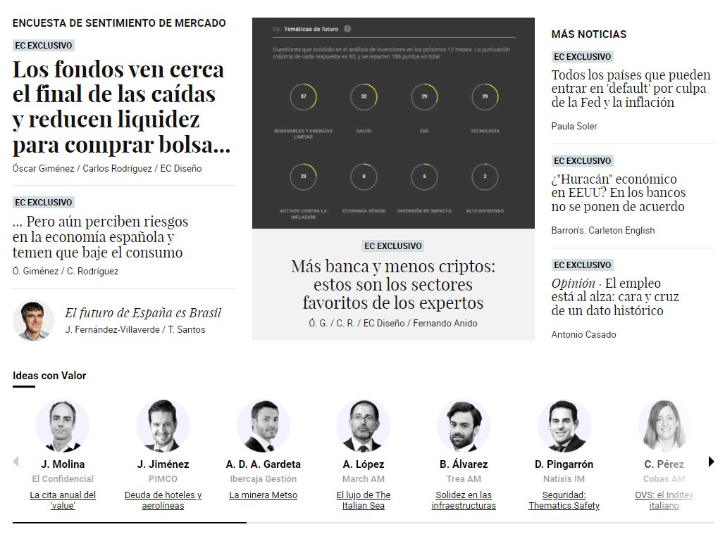 elconfidencial's tweet photo. En portada | Los fondos ven cerca el final de las caídas y reducen liquidez para comprar bolsa https://t.co/lifP2Fl7qY https://t.co/09Te93neaR